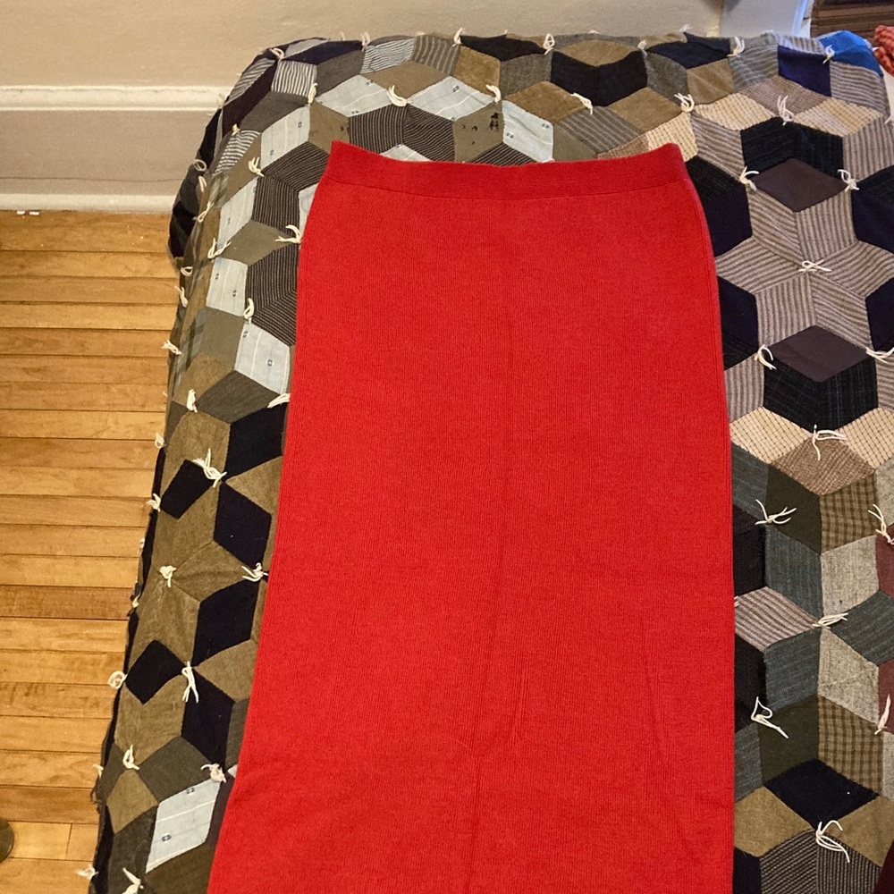 ARQ Red Wool Skirt